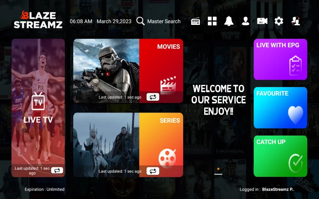 blaze streamz top rated iptv service in USA, UK, Canada